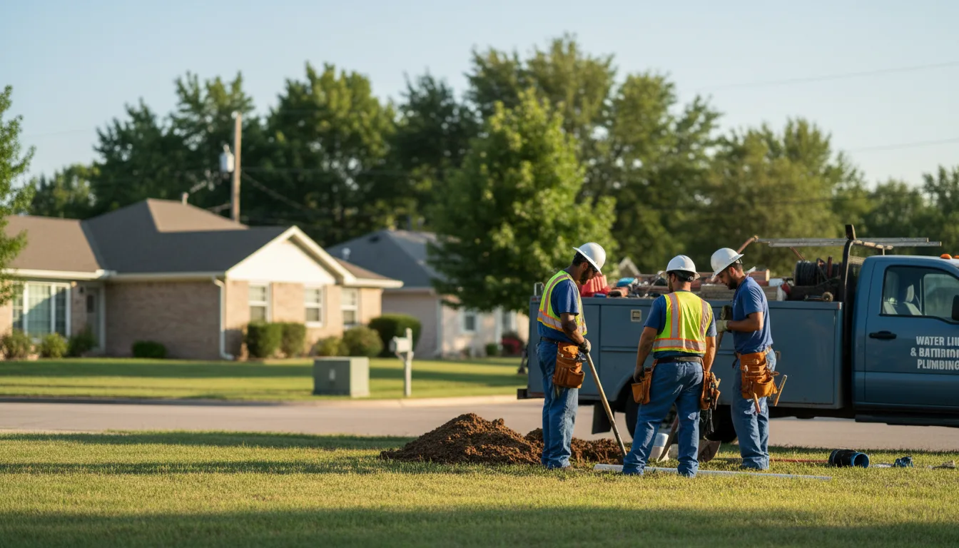 Residential water line and bathroom plumbing service in Traphill, NC